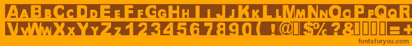 Bigarialultrabold Font – Brown Fonts on Orange Background