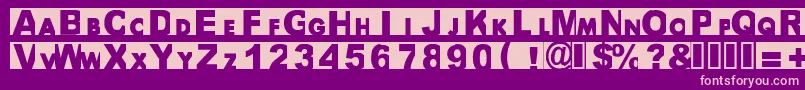 Bigarialultrabold Font – Pink Fonts on Purple Background