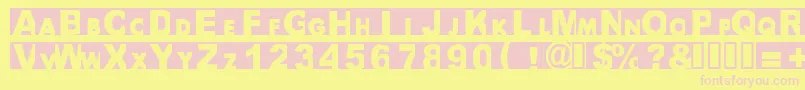 Bigarialultrabold Font – Pink Fonts on Yellow Background