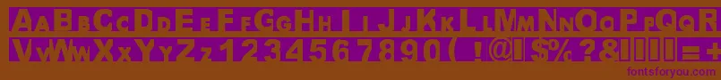 Bigarialultrabold Font – Purple Fonts on Brown Background