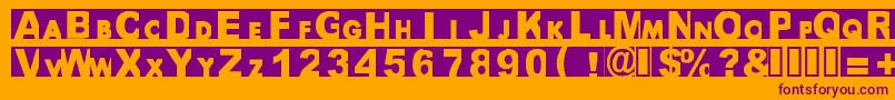 Bigarialultrabold Font – Purple Fonts on Orange Background