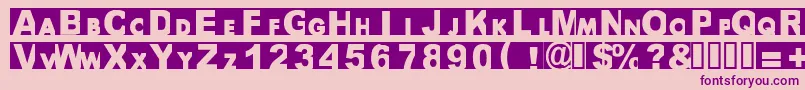 Weitere Informationen zur Bigarialultrabold-Schriftart Bigarialultrabold-Schriftart – Violette Schriften auf rosa Hintergrund