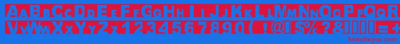 Bigarialultrabold Font – Red Fonts on Blue Background