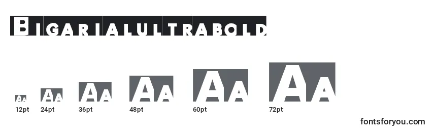 Размеры шрифта Bigarialultrabold