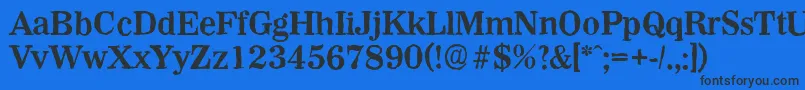 WichitaantiqueBold Font – Black Fonts on Blue Background