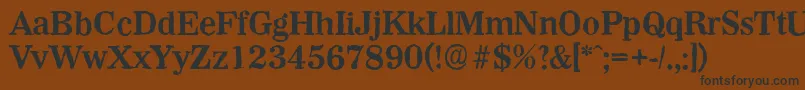 Шрифт WichitaantiqueBold – чёрные шрифты на коричневом фоне