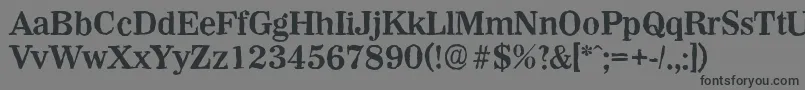 Шрифт WichitaantiqueBold – чёрные шрифты на сером фоне