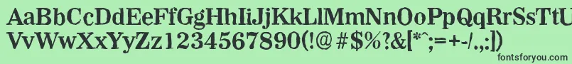 Шрифт WichitaantiqueBold – чёрные шрифты на зелёном фоне