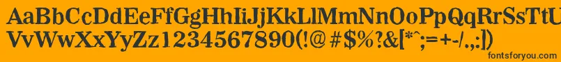 WichitaantiqueBold Font – Black Fonts on Orange Background