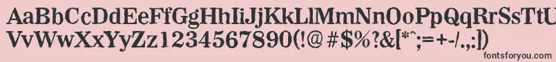 Шрифт WichitaantiqueBold – чёрные шрифты на розовом фоне