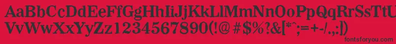 Шрифт WichitaantiqueBold – чёрные шрифты на красном фоне
