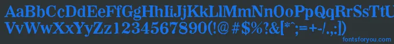 Шрифт WichitaantiqueBold – синие шрифты на чёрном фоне