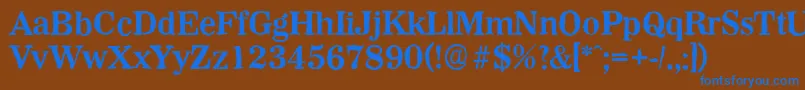 WichitaantiqueBold Font – Blue Fonts on Brown Background