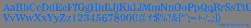 WichitaantiqueBold-Schriftart – Blaue Schriften auf grauem Hintergrund