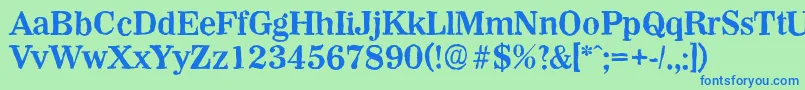 WichitaantiqueBold Font – Blue Fonts on Green Background