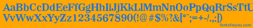 Шрифт WichitaantiqueBold – синие шрифты на оранжевом фоне