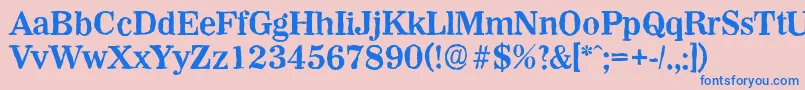 WichitaantiqueBold Font – Blue Fonts on Pink Background