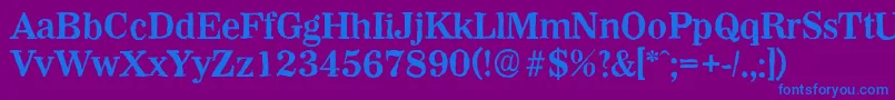 WichitaantiqueBold Font – Blue Fonts on Purple Background