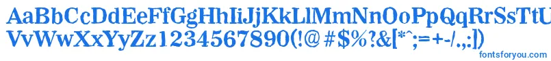 Шрифт WichitaantiqueBold – синие шрифты на белом фоне