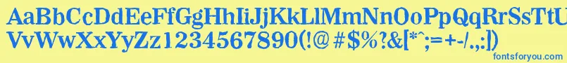 WichitaantiqueBold Font – Blue Fonts on Yellow Background