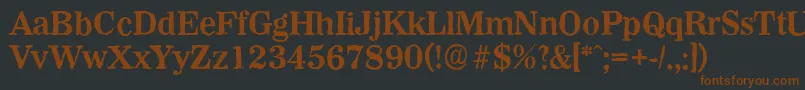 Шрифт WichitaantiqueBold – коричневые шрифты на чёрном фоне