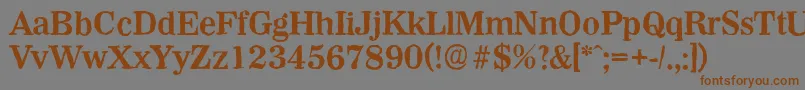 WichitaantiqueBold-Schriftart – Braune Schriften auf grauem Hintergrund
