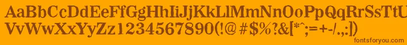 Шрифт WichitaantiqueBold – коричневые шрифты на оранжевом фоне