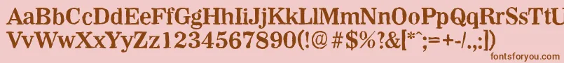 Шрифт WichitaantiqueBold – коричневые шрифты на розовом фоне