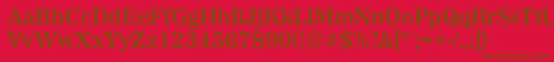 WichitaantiqueBold-Schriftart – Braune Schriften auf rotem Hintergrund