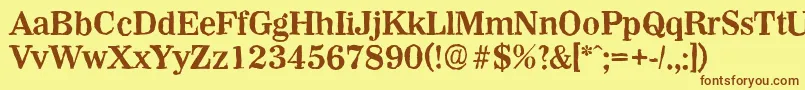 WichitaantiqueBold Font – Brown Fonts on Yellow Background