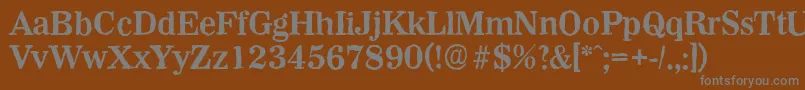 WichitaantiqueBold-Schriftart – Graue Schriften auf braunem Hintergrund