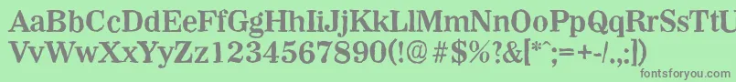 WichitaantiqueBold Font – Gray Fonts on Green Background