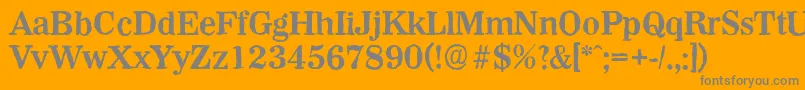 WichitaantiqueBold-Schriftart – Graue Schriften auf orangefarbenem Hintergrund