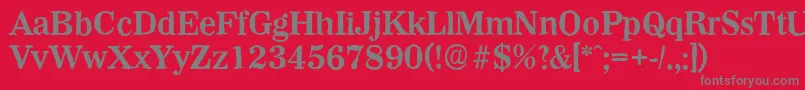 WichitaantiqueBold Font – Gray Fonts on Red Background