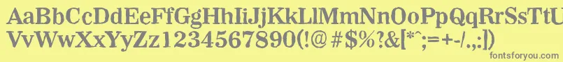 WichitaantiqueBold Font – Gray Fonts on Yellow Background