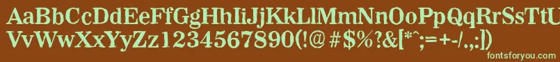 WichitaantiqueBold Font – Green Fonts on Brown Background