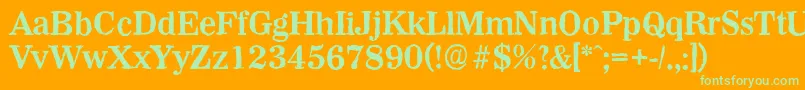WichitaantiqueBold Font – Green Fonts on Orange Background