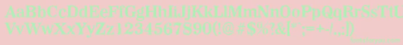 Шрифт WichitaantiqueBold – зелёные шрифты на розовом фоне