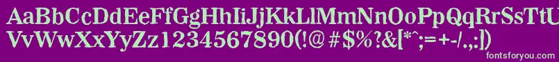 WichitaantiqueBold Font – Green Fonts on Purple Background
