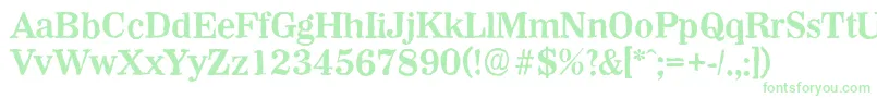 Шрифт WichitaantiqueBold – зелёные шрифты на белом фоне