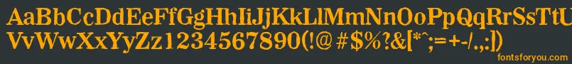 WichitaantiqueBold Font – Orange Fonts on Black Background