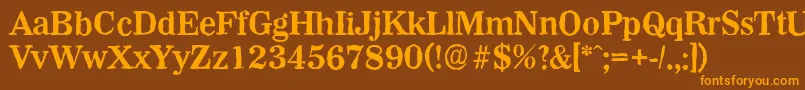 Шрифт WichitaantiqueBold – оранжевые шрифты на коричневом фоне