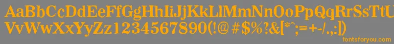 WichitaantiqueBold-Schriftart – Orangefarbene Schriften auf grauem Hintergrund