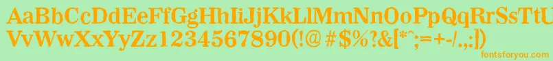 Шрифт WichitaantiqueBold – оранжевые шрифты на зелёном фоне
