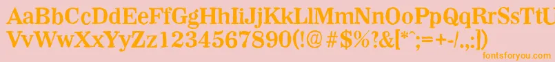 WichitaantiqueBold Font – Orange Fonts on Pink Background