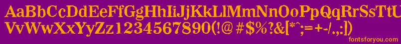 WichitaantiqueBold Font – Orange Fonts on Purple Background