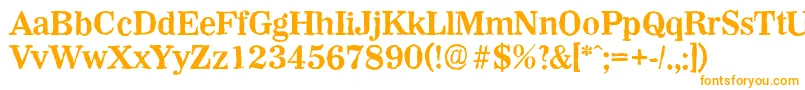 WichitaantiqueBold-Schriftart – Orangefarbene Schriften auf weißem Hintergrund