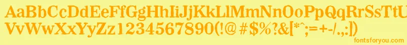 Шрифт WichitaantiqueBold – оранжевые шрифты на жёлтом фоне