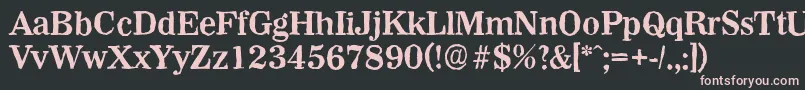 Шрифт WichitaantiqueBold – розовые шрифты на чёрном фоне