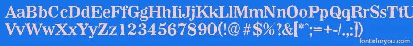 Шрифт WichitaantiqueBold – розовые шрифты на синем фоне